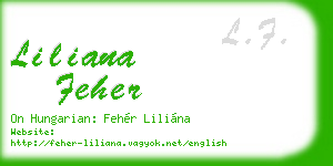 liliana feher business card