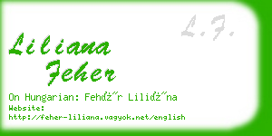liliana feher business card